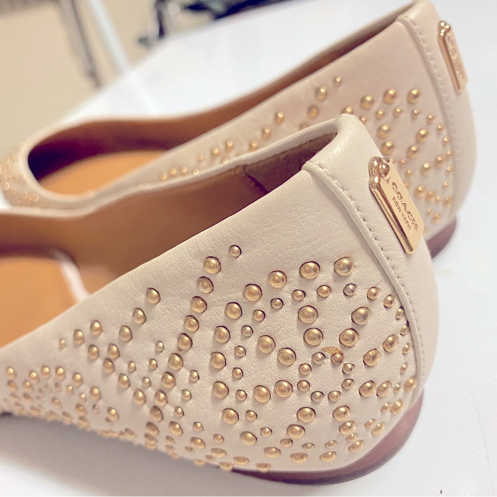 Brand New Versatile Coach Flat Shoes Heel Golden Metal Balls Size 6 (EU 36) - Picture 4 of 4